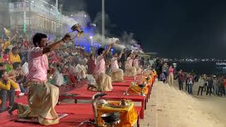 FULL GANGA AARTI VARANASI || BANARAS GHAT AARTI || Holy River Ganges Hindu Worship Ritual #Varanasi
