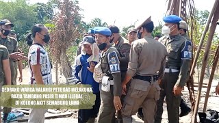 Petugas Terlibat Cek-cok Mulut dengan Warga, Saat Razia Tambang Illegal di Pangkalpinang. #timah