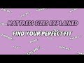 Mattress Sizes Explained: Find YOUR PERFECT FIT!