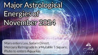 Major Astrology of November 2024 - Mars-Pluto Opp, Saturn Direct, Pluto in Aquarius, Mercury Retro