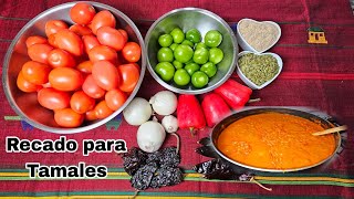 Recado para Tamales Guatemaltecos - Salsa para Tamales - Como hacer Tamales