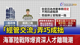 「經管交流」弄巧成拙 海軍陸戰隊爆資深人才離職潮