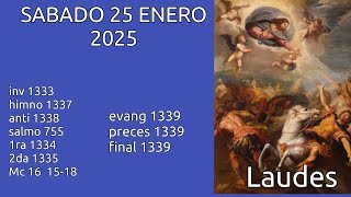 LAUDES con cantos para el sábado 25 enero 2025. conversión de San Pablo.