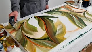 WOW! 🍂Criss-Cross Foliage / Easy Abstract Acrylic Painting