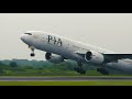 pakistan international airlines pia b777 landings u0026 takeoffs plane spotting lhr man bhx atc