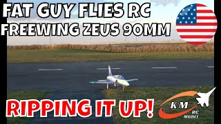 FREEWING ZEUS 90MM 6S RIPPING UP THE SKY! by Fat Guy Flies RC