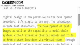 The Problem with Digital Design Case Solution & Analysis Caseism.com