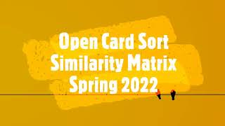 Open Card Sort Similarity Matrix Spring 2022