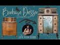 Using Chalk Paint on a Tall Antique Dresser | Dixie Belle Paint | Grunge Furniture | Blending Paint