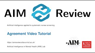 AIM Review Tool: Agreement Measures Application Tutorial
