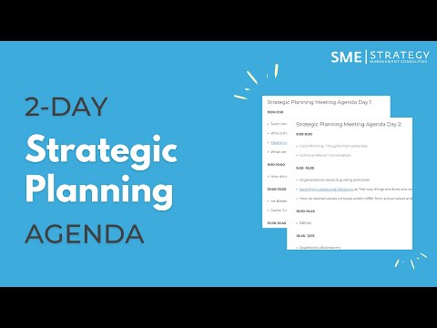 Example of a two-day strategic planning agenda (walkthrough)