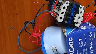 Photocell, contactor,  heater switch, and 1 gang in DIY PRACTICAL wiring