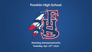 FHS Daily Announcements 4.27.21