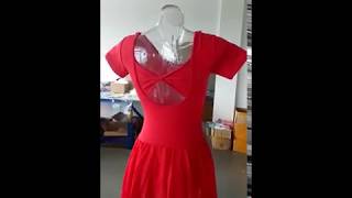 HDSLS001 Red HDW DANCE Butterfly Leotard with Chiffon Skirts