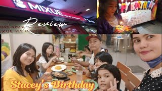 Bini Stacey's birthday | SM Megamall Tour | Mixue Ice Cream Review |  Mang Inasal | Philippines |