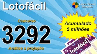 ANÁLISE E PROJEÇÃO PARA O CONCURSO 3292 DA LOTOFÁCIL