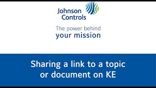 Sharing a link to a topic or document on Knowledge Exchange