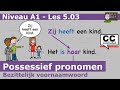 NT2 Pronomen possessief А1 Les 5.03 - mijn jouw zijn haar  Nederlands bezittelijk voornaamwoord