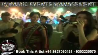 Female Singer Singing Dancing Wedding Song Family Dance in Sangeet Event