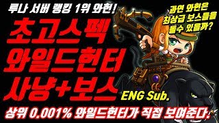 [한자] 상위 0.001% 초고자본 와일드헌터가 직접 보여주는 사냥+보스 간지영상!!(루나 서버 랭킹1위 와헌!!) #와헌사냥 #와헌보스 ENG Sub. [한자플스토리]