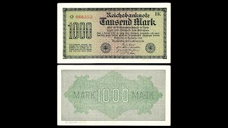 Germany 1000 Marks 1922 Rarest Full Bundle Beautiful World Currency