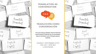 Translation as Conversation | Live Event