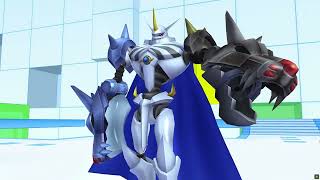 MetalGarurumon + BlackMetalGarurumon evolve Omegamon Sigma(Double Cannon).: Digimon Cyber Sleuth Mod