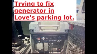 Trying to fix Cummins P4500i generator in Love's parking lot