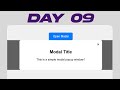 Create a Modal Popup with HTML, CSS & JavaScript | JavaScript Project Day 9