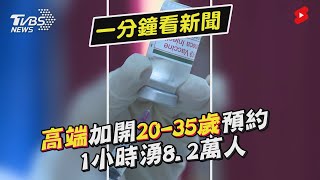 高端加開20-35歲預約 1小時湧8.2萬人｜TVBS新聞 #Shorts