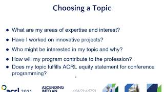 ACRL 2021 Proposal Tips Webcast