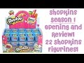 Shopkins Season 1 Blind Pack Opening! 22 Total!