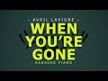 When You're Gone Karaoke - Avril Lavigne - Karaoke Piano
