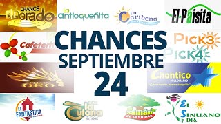 Resultados del Chance del Domingo 24 de Septiembre de 2023 | Loterias 😱🤑💰💵