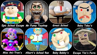 Speed Run:Epic School Escape,Mr Funny Toyshop,Great School Breakout,Baby Toby's...In Roblox