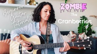 Zombie Guitar Lesson Tutorial - The Cranberries [EASY chords + strumming + singing] #zombie #guitar
