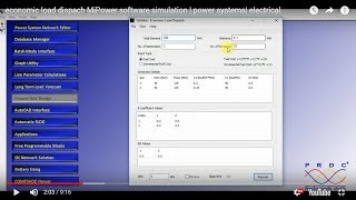 economic load dispach MiPower software simulation | power systems| electrical