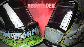 YesWelder Welding Helmet Comparison - Actual YesWelder True Color View Arc Shots