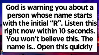 🧾God is warning you about a person whose name starts with the initial "R". The name is..