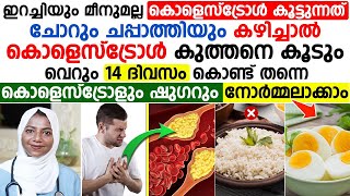 ഇറച്ചിയും മീനുമല്ല കൊളെസ്ട്രോൾ കൂടുന്നത്ചോറും ചപ്പാത്തിയും കഴിച്ചാൽകൊളെസ്ട്രോൾ കുത്തനെ കൂട്ടും