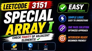 3151. Special Array I 🚀 Easy Parity Check