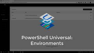 PowerShell Universal: Environments