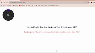 random quotes generator using php