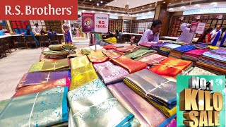 R.S BROTHERS లో క్రేజీ కేజీ సేల్ లో  పట్టు చీరలు#kgsale #kilosale#trending#hyderabad#kg #sale