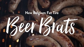 New Belgium Fat Tire Beer Brats