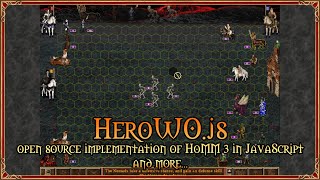 HeroWO - Large 24×17 battlefield, 4 heroes, partial fortifications (proof of concept)