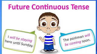 Future continuous tense structure and uses.