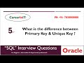 Difference Between Primary & Unique Key || Oracle SQL Interview Questions 5