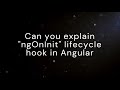 The ngOnInit Lifecycle Hook in Angular | When and Why to Use ngOnInit | #angularinterview