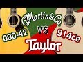 Taylor 914ce V-Class vs Martin Reimagined 000-42 Comparison